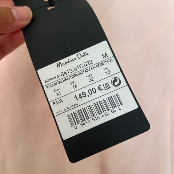 SOLD MASSIMO DUTTI Petal Pink Textured Jacket Size Medium FLAWED - Picture 9 of 16